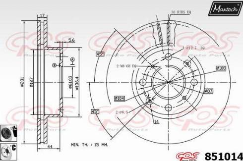 Maxtech 851014.6060 - Тормозной диск autodnr.net