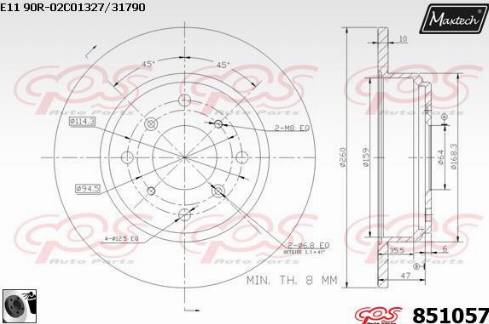 NPS H331A06 - Тормозной диск avtokuzovplus.com.ua