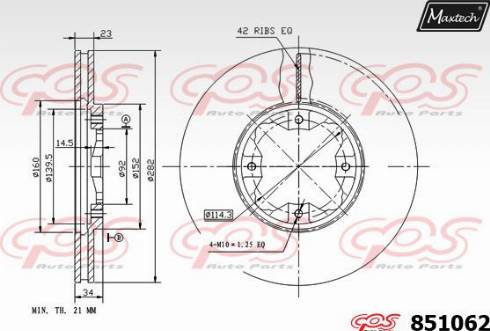 Maxtech 851062.0000 - Тормозной диск autodnr.net