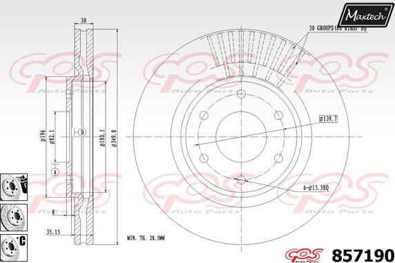 Maxtech 851062 - Тормозной диск autodnr.net