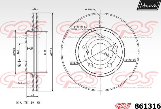 Maxtech 851135 - Тормозной диск autodnr.net