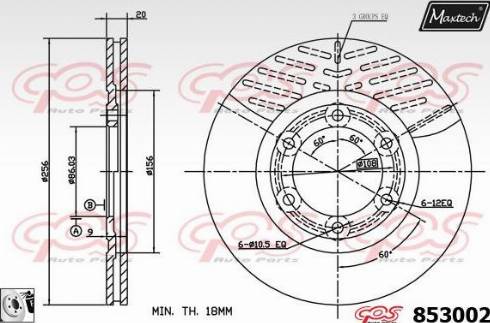 Maxtech 853002.0080 - Гальмівний диск autocars.com.ua