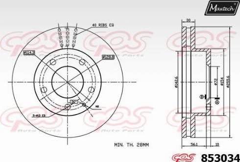 Maxtech 853034.0000 - Тормозной диск autodnr.net