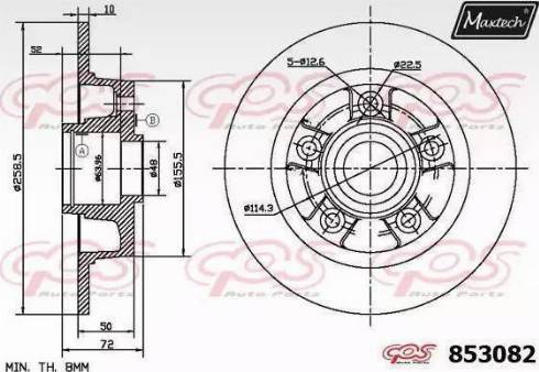 Maxtech 853082.6880 - Гальмівний диск autocars.com.ua