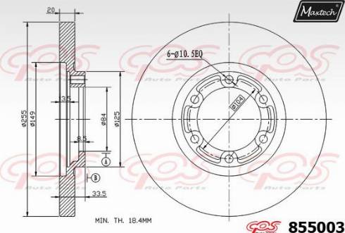 Maxtech 855003.0000 - Тормозной диск autodnr.net