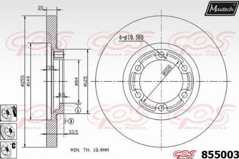 Quinton Hazell BDC3535 - Тормозной диск autodnr.net