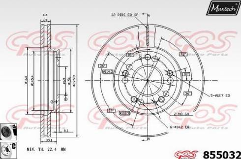 Maxtech 855032.6060 - Тормозной диск autodnr.net