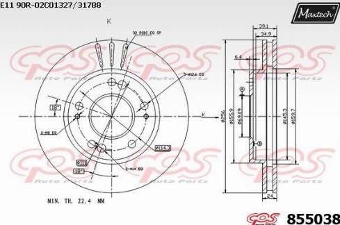 Maxtech 855038.0000 - Тормозной диск autodnr.net