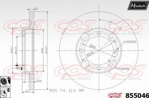 Maxtech 855046.6060 - Тормозной диск autodnr.net