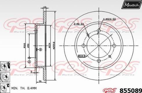 Maxtech 855089.6880 - Гальмівний диск autocars.com.ua