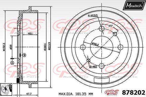 Maxtech 857021 - Тормозной диск autodnr.net