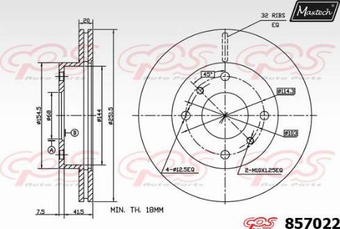 Maxtech 857022.0000 - Тормозной диск autodnr.net