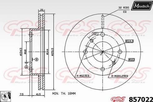 Maxtech 857022.0080 - Тормозной диск autodnr.net