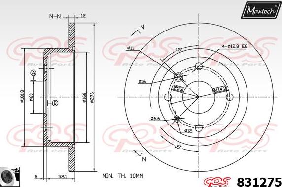 Maxtech 857062 - Тормозной диск autodnr.net