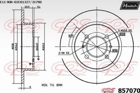 Maxtech 857070.0000 - Тормозной диск autodnr.net