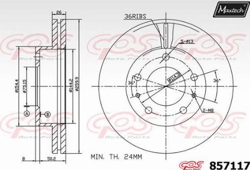 DJ Parts BD1068 - Гальмівний диск autocars.com.ua