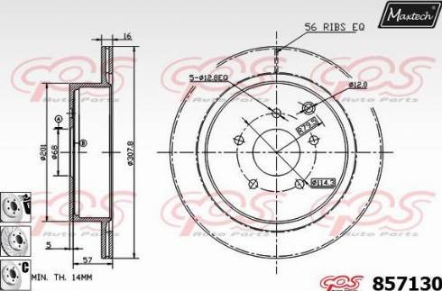 Maxtech 857130.6980 - Тормозной диск autodnr.net