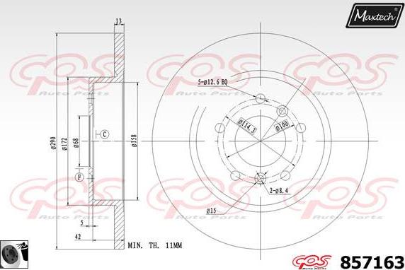 Maxtech 857130 - Тормозной диск autodnr.net