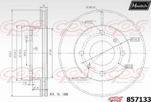 Maxtech 857133.0000 - Тормозной диск autodnr.net