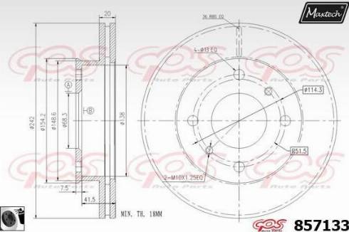 Maxtech 857133.0060 - Тормозной диск autodnr.net