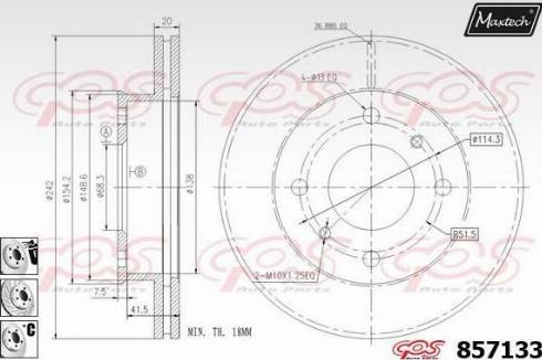 Maxtech 857133.6880 - Тормозной диск autodnr.net