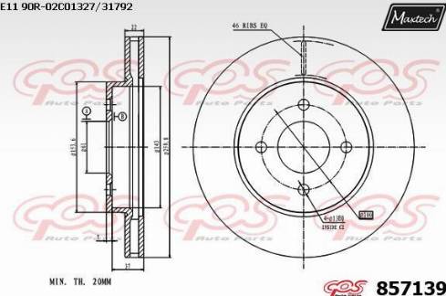 Maxtech 857139.0000 - Тормозной диск autodnr.net