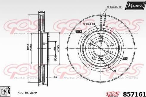 Maxtech 857161.0080 - Тормозной диск autodnr.net