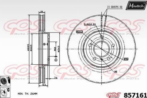 Maxtech 857161.6060 - Тормозной диск autodnr.net