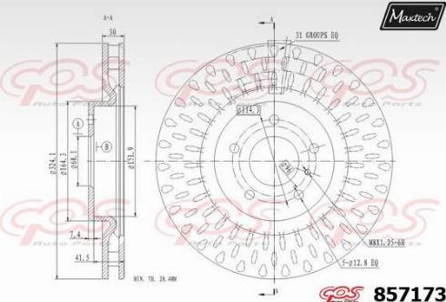 Maxtech 857173.0000 - Тормозной диск autodnr.net