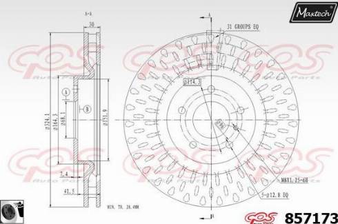 Maxtech 857173.0060 - Тормозной диск autodnr.net