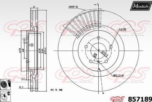 Maxtech 857189.6060 - Гальмівний диск autocars.com.ua