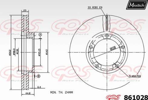 Maxtech 861028.0000 - Тормозной диск autodnr.net