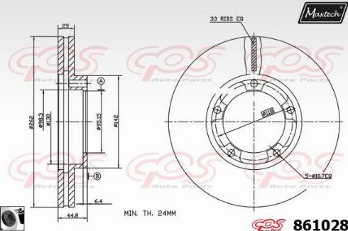 Maxtech 861028.0060 - Тормозной диск autodnr.net