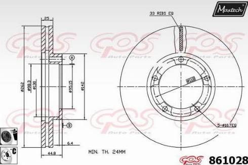 Maxtech 861028.6060 - Тормозной диск autodnr.net