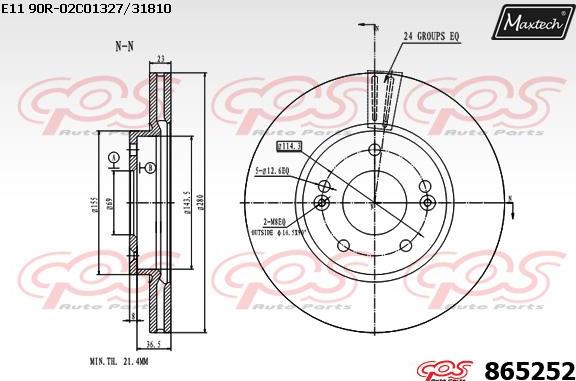 Maxtech 861037 - Тормозной диск autodnr.net