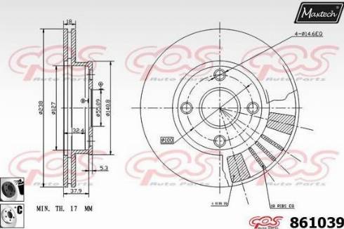 Maxtech 861039.6060 - Тормозной диск autodnr.net