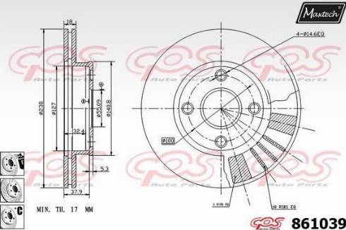 Maxtech 861039.6880 - Тормозной диск autodnr.net