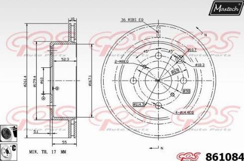 NPS T330A99 - Гальмівний диск autocars.com.ua