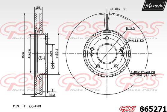 Maxtech 861091 - Гальмівний диск autocars.com.ua