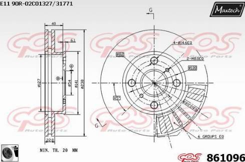 Maxtech 861096.0060 - Тормозной диск autodnr.net