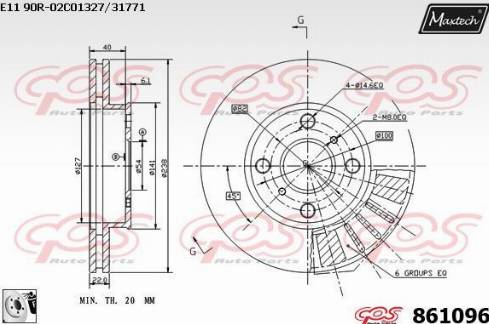 Maxtech 861096.0080 - Тормозной диск autodnr.net