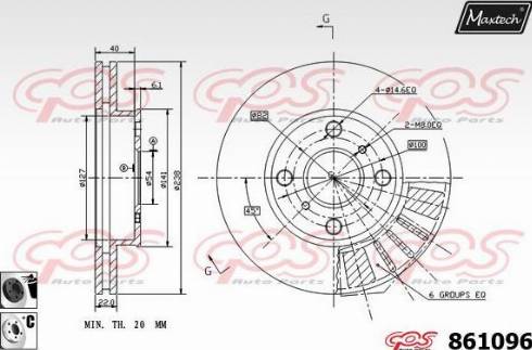 Maxtech 861096.6060 - Тормозной диск autodnr.net