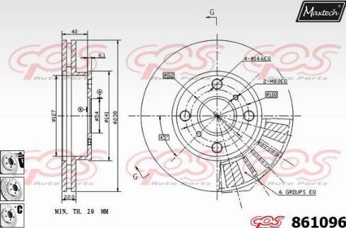 Maxtech 861096.6880 - Тормозной диск autodnr.net