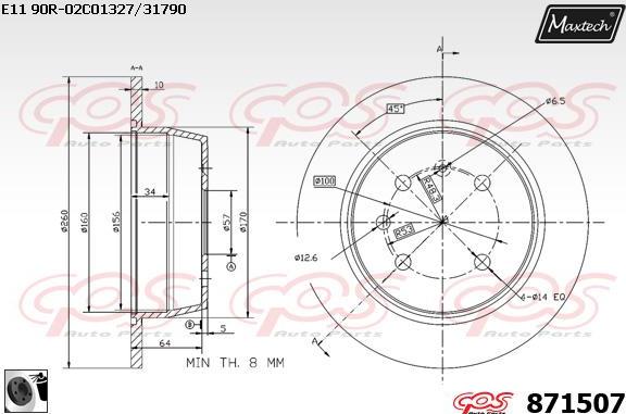 Maxtech 861096 - Тормозной диск autodnr.net