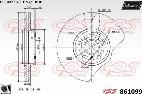 Maxtech 861099.0060 - Тормозной диск autodnr.net