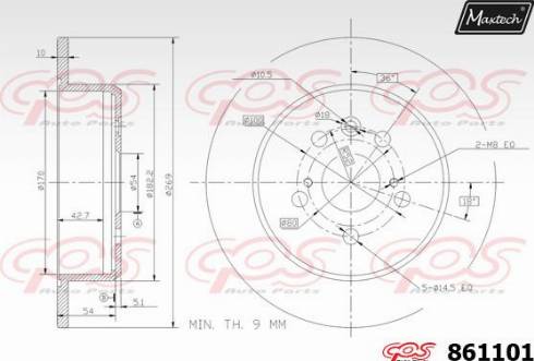 Maxtech 861101.0000 - Тормозной диск autodnr.net