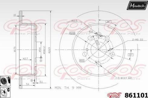 Maxtech 861101.6060 - Тормозной диск autodnr.net