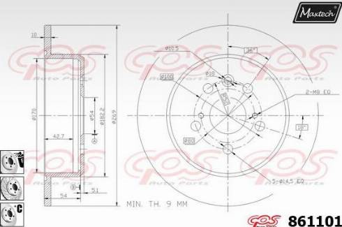 Maxtech 861101.6880 - Тормозной диск autodnr.net