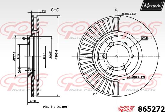 Maxtech 861105 - Тормозной диск autodnr.net