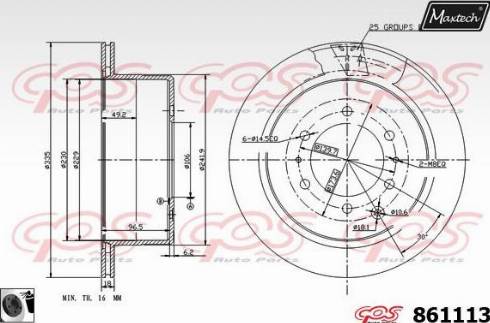 Maxtech 861113.0060 - Тормозной диск autodnr.net